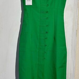 Emerald Green Strapless Sheath Cocktail Dress